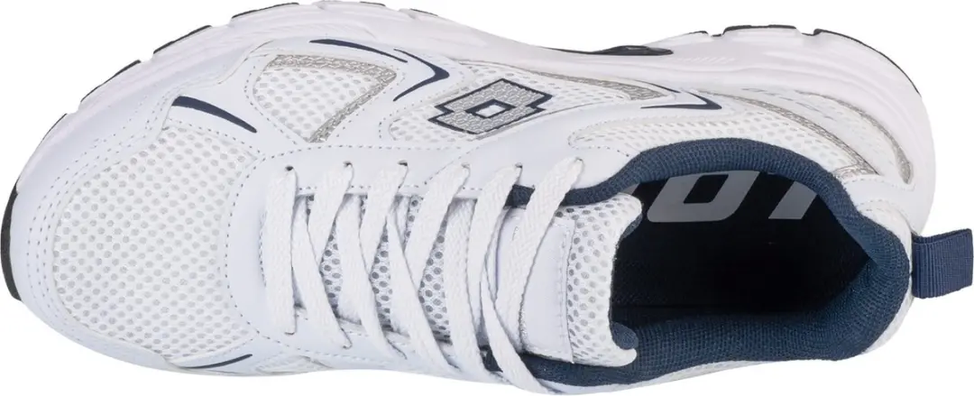 Lotto Kitaura Unisex Sneaker - Wit/Marineblauw - afbeelding 6 van 6