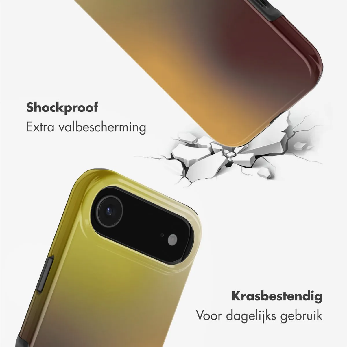 Selencia iPhone 17 Air Hoesje - Gradient Olive Dust