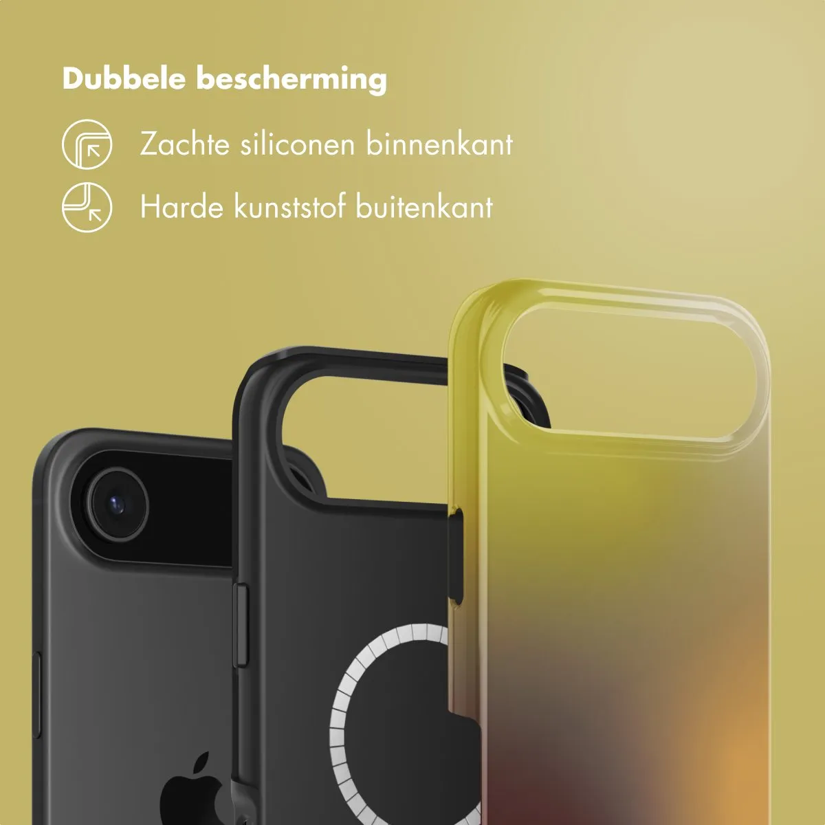 Selencia iPhone 17 Air Hoesje - Gradient Olive Dust