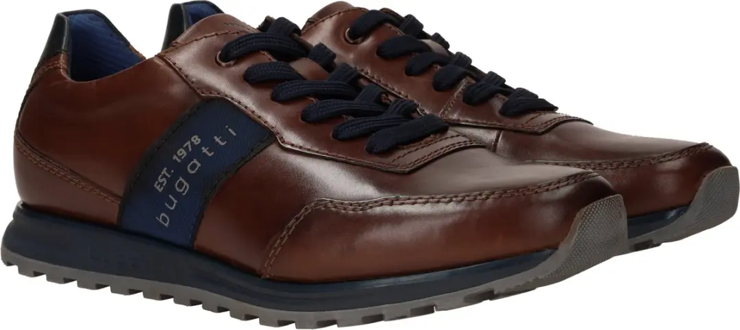 Bugatti Cirino Sneakers cognac Leer - Maat 46 - afbeelding 4 van 6