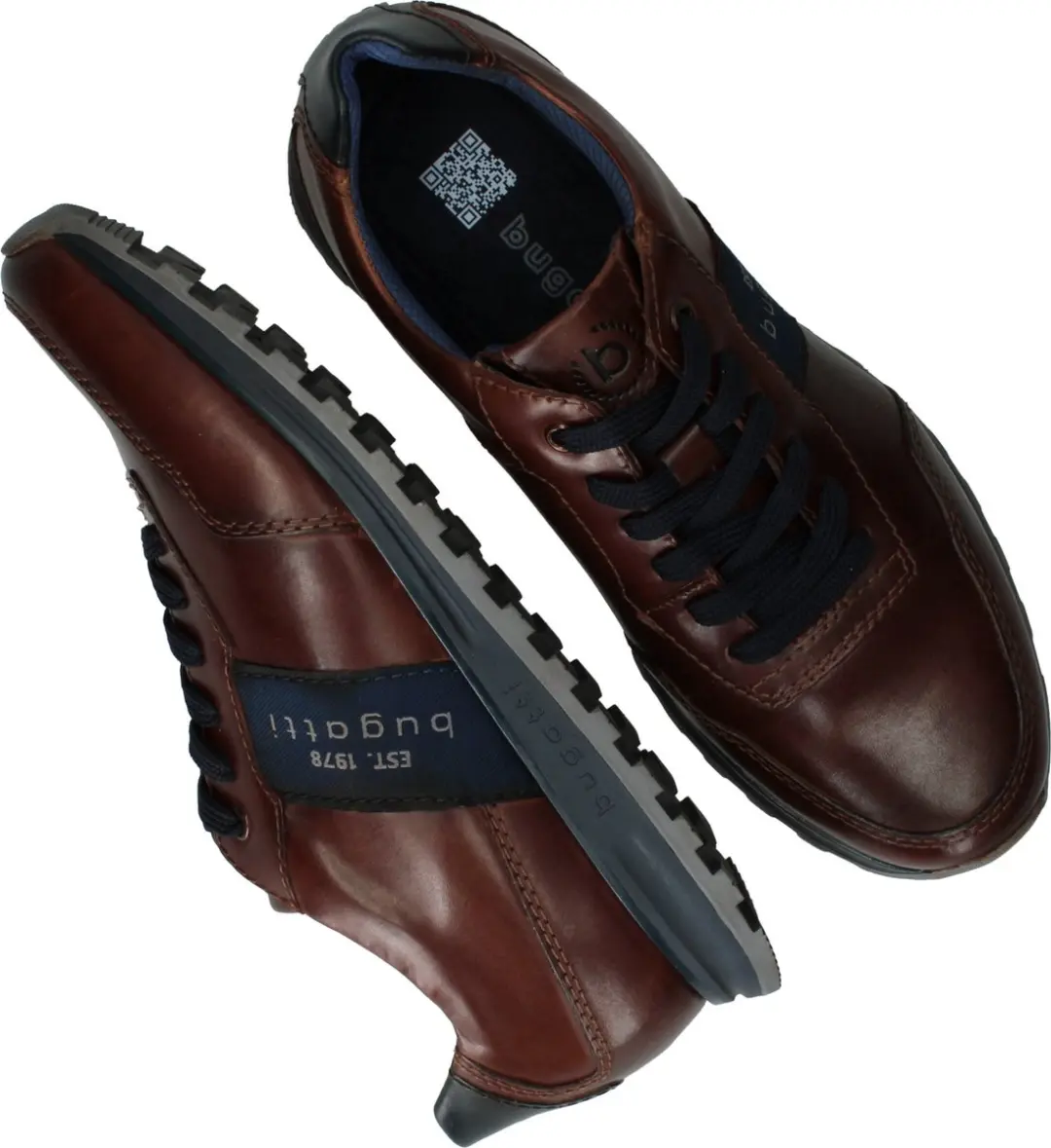 Bugatti Cirino Sneakers cognac Leer - Maat 46 - afbeelding 6 van 6