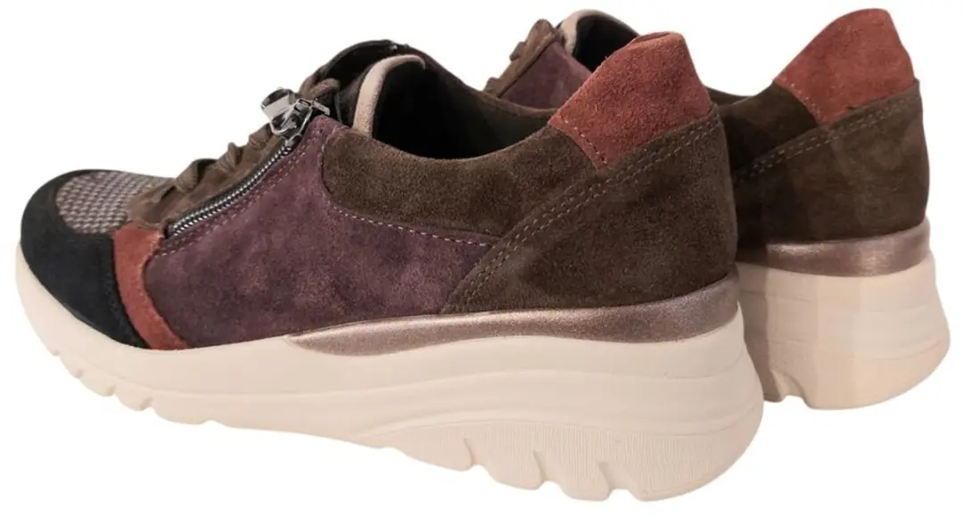 Wäldlaufer Sneaker 927H02 - Zwart/Bruin - Combi - Maat 40.5