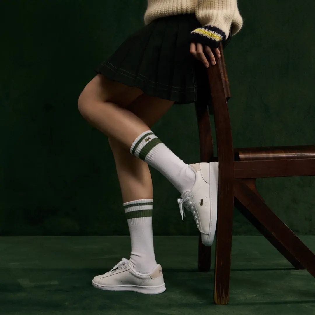 Lacoste Carnaby Sneakers Dames 41 - Wit/Goud