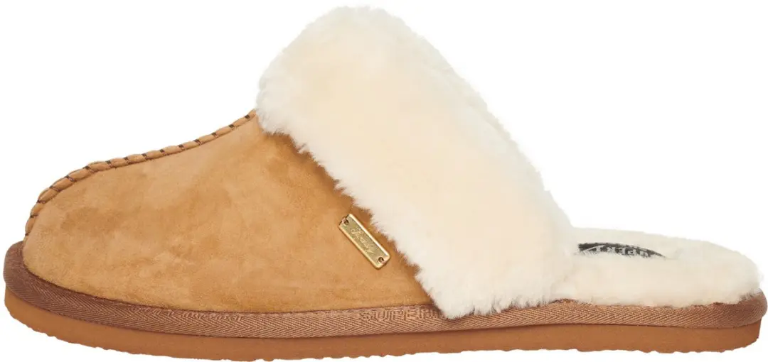 Superdry Suède Mule Pantoffels - Dames - Maat 56 - Tan - afbeelding 3 van 6