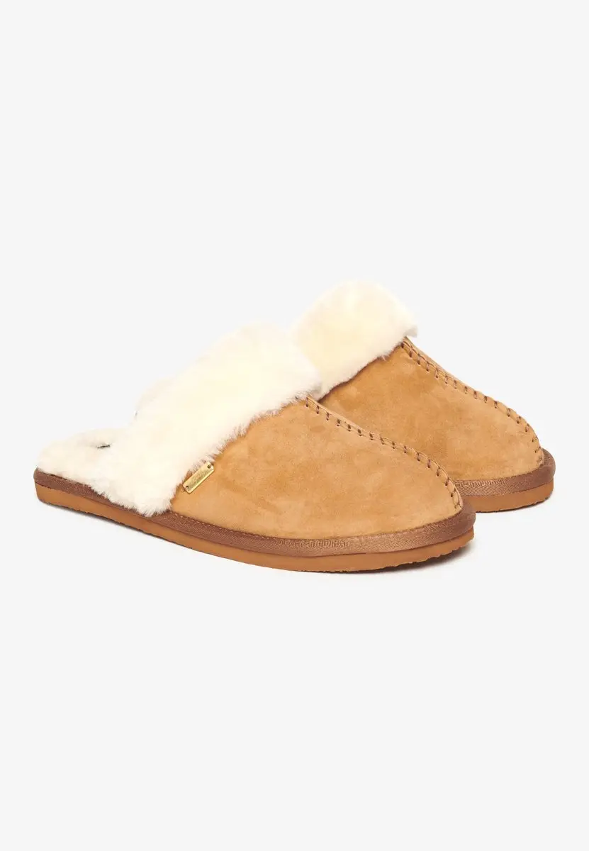 Superdry Suède Mule Pantoffels - Dames - Maat 56 - Tan - afbeelding 2 van 6