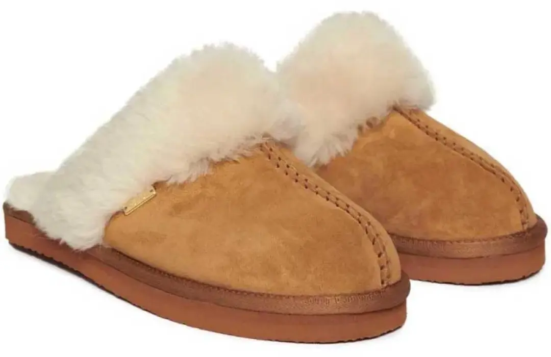 Superdry Suède Mule Pantoffels - Dames - Maat 56 - Tan - afbeelding 6 van 6