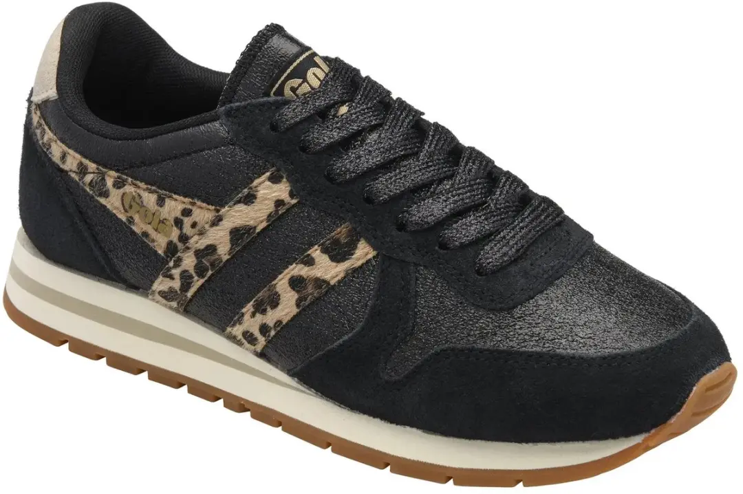 Gola Daytona Blaze II CLB852 Suède Damesschoenen - 39 - Black/Leopard/Bone - afbeelding 3 van 5