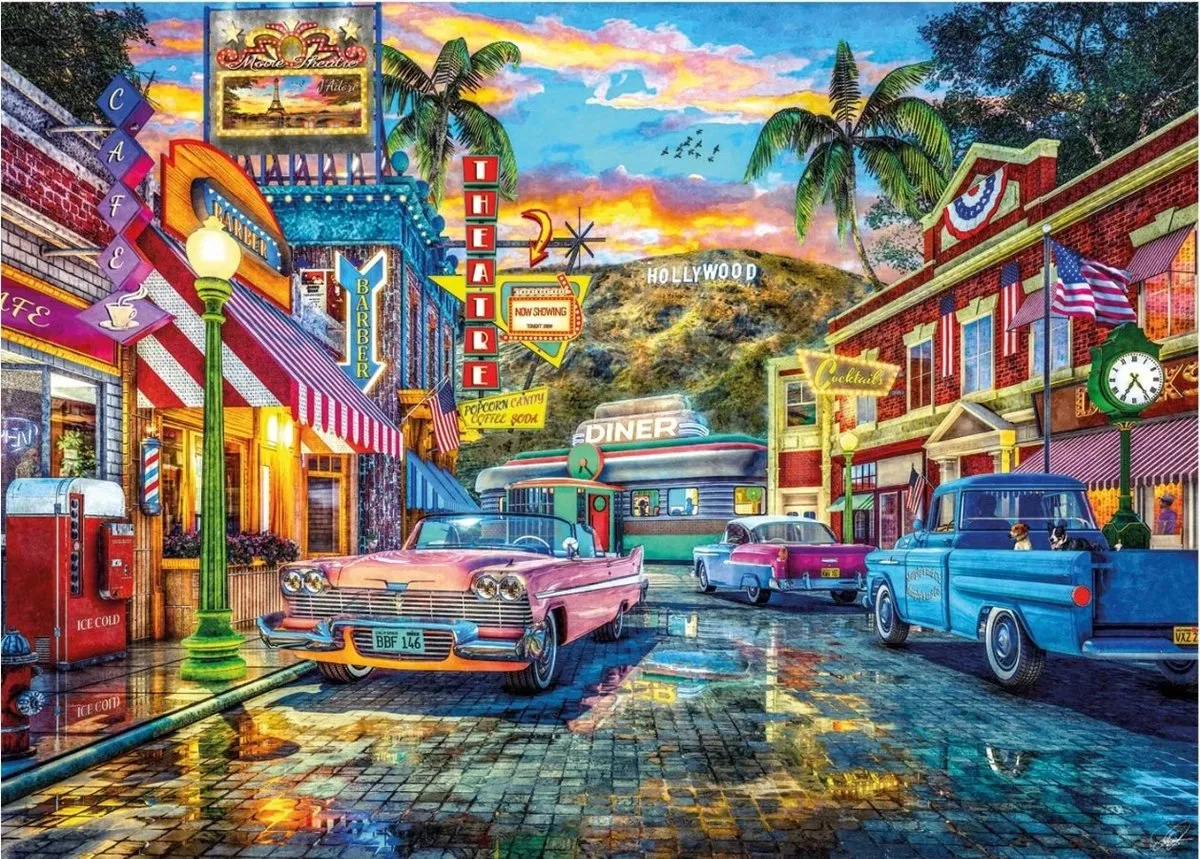 Jumbo Puzzel 1950's Hollywood 1000 Stuks