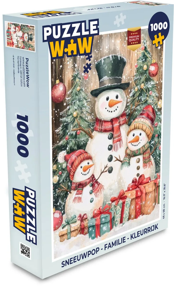 PuzzleWow Sneeuwpop Familie Puzzel