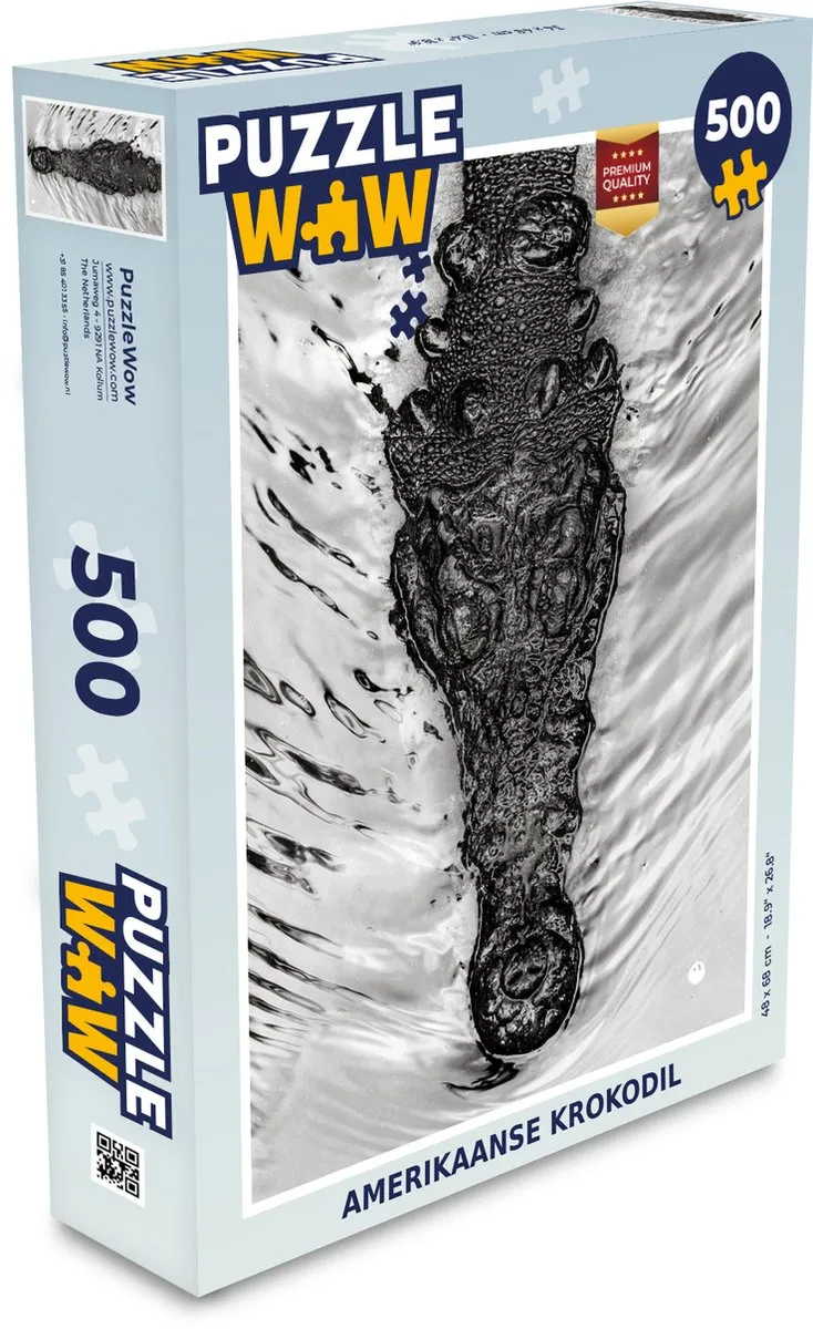 PuzzleWow Krokodil Amerika Legpuzzel 500 Stuks