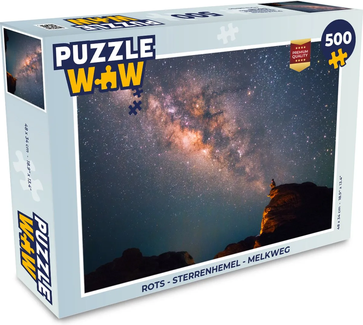 PuzzleWow Rots Sterrenhemel Legpuzzel 500 Stuks