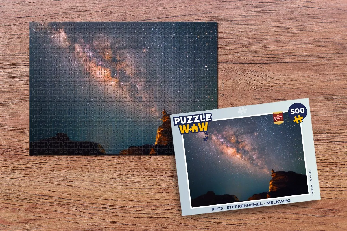 PuzzleWow Rots Sterrenhemel Legpuzzel 500 Stuks - Multicolor