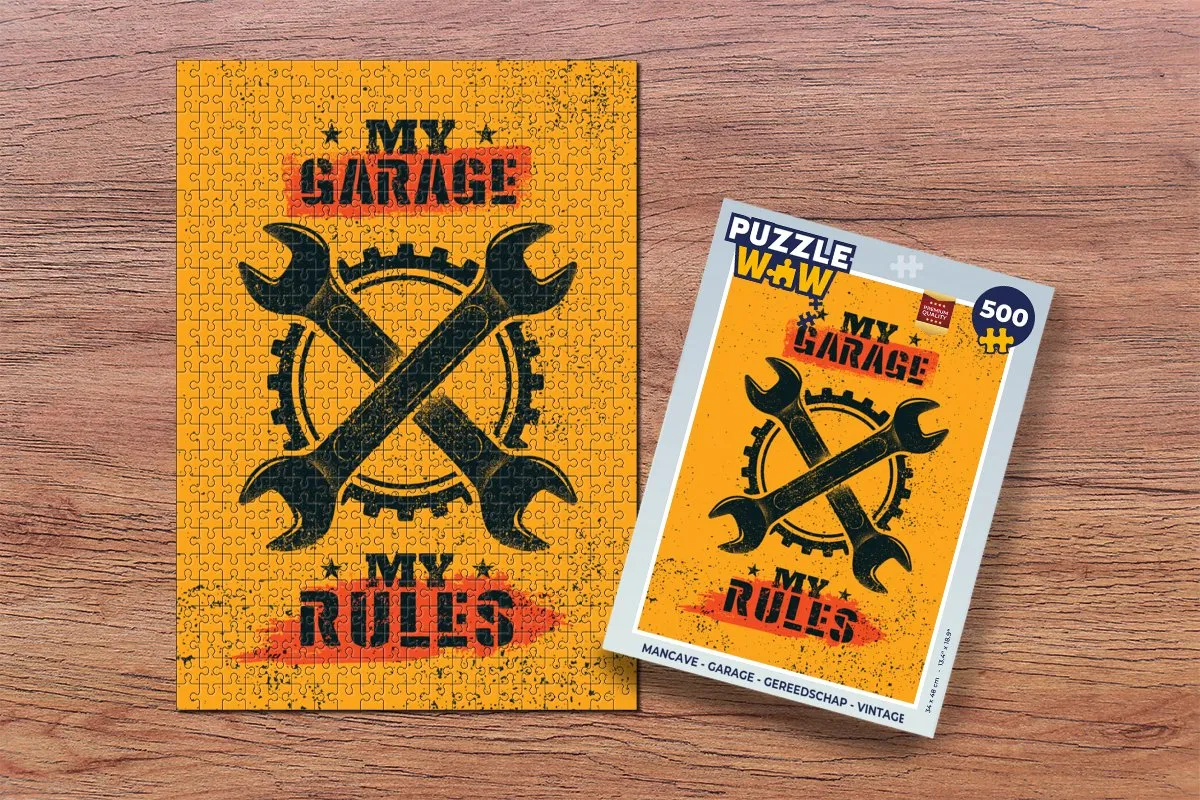 PuzzleWow Mancave Legpuzzel 500 Stuks - Multicolor