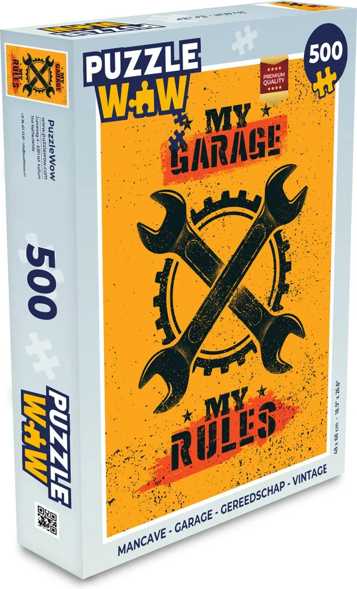 PuzzleWow Mancave Legpuzzel 500 Stuks