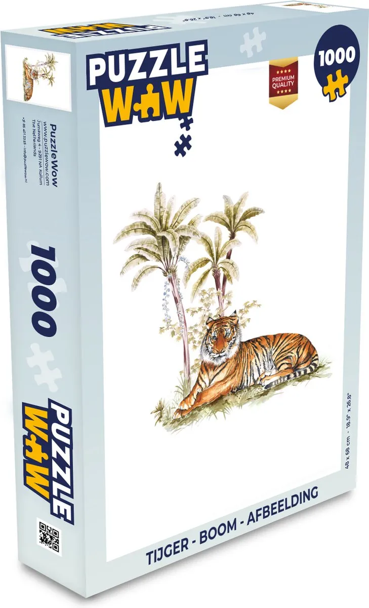 PuzzleWow Tijger Boom Legpuzzel 1000 Stuks