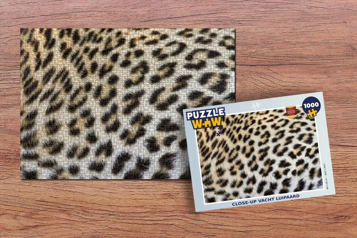PuzzleWow Close-up Vacht Luipaard Legpuzzel 1000 Stuks
