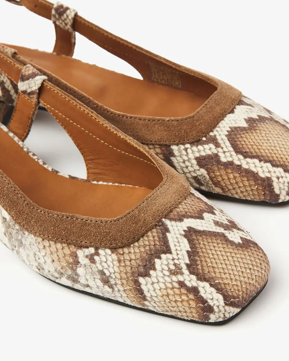 VIA VAI Julie Xena Slingbacks Dames - Cognac - Leer/Suède - Maat 41