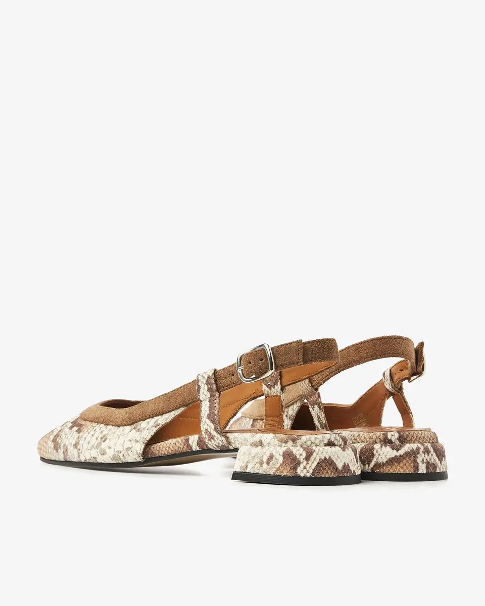 VIA VAI Julie Xena Slingbacks Dames - Cognac - Leer/Suède - Maat 41