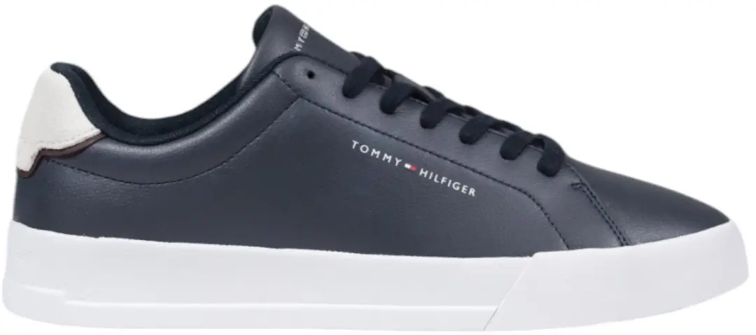 Tommy Hilfiger Heren Court Leather Sneakers - Blauw - Maat 45