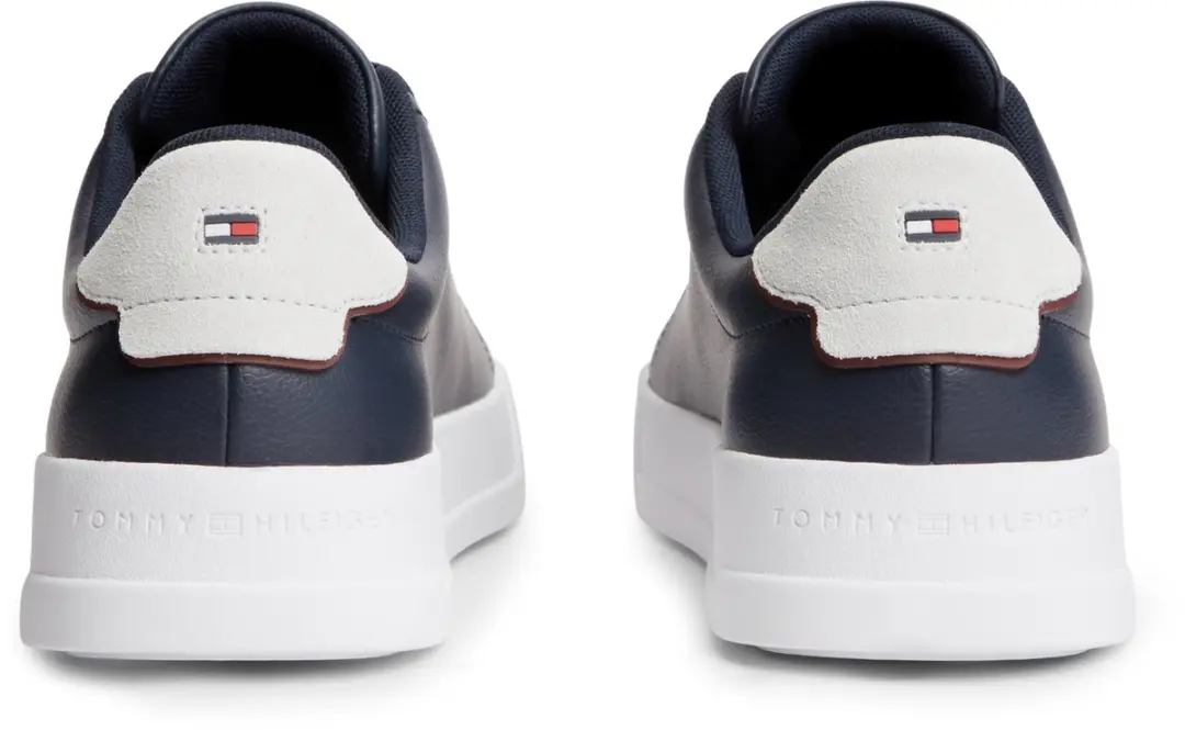 Tommy Hilfiger Heren Court Leather Sneakers - Blauw - Maat 45
