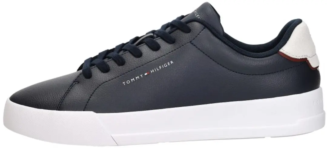 Tommy Hilfiger Heren Court Leather Sneakers - Blauw - Maat 45