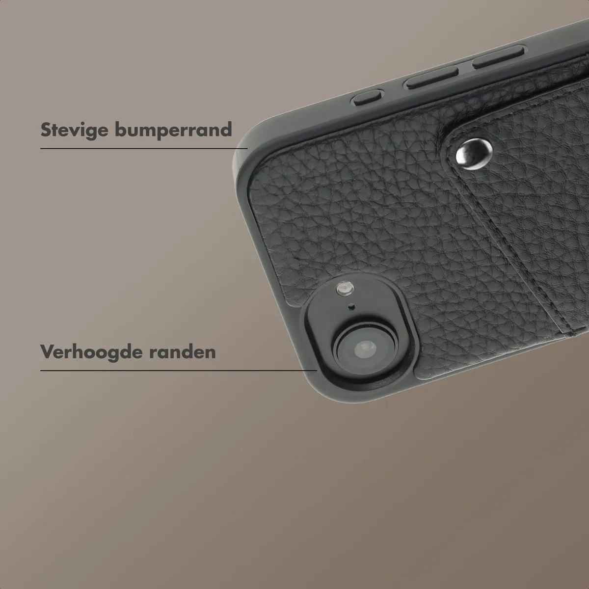 Selencia Hoesje iPhone 16e Backcover Pashouder - 2 Stuks - Zwart