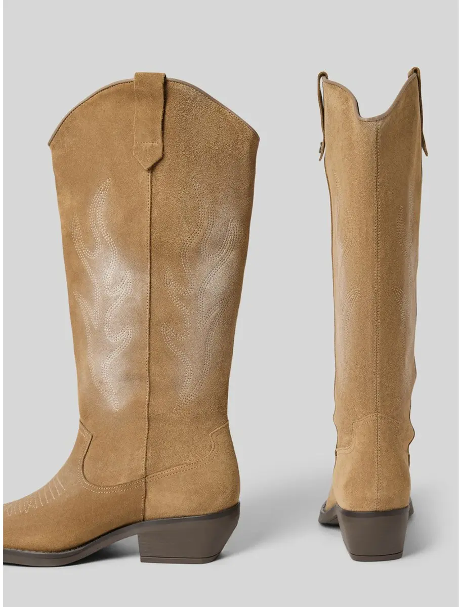 Steve Madden Wessel Westernlaarzen - Taupe Suede 40