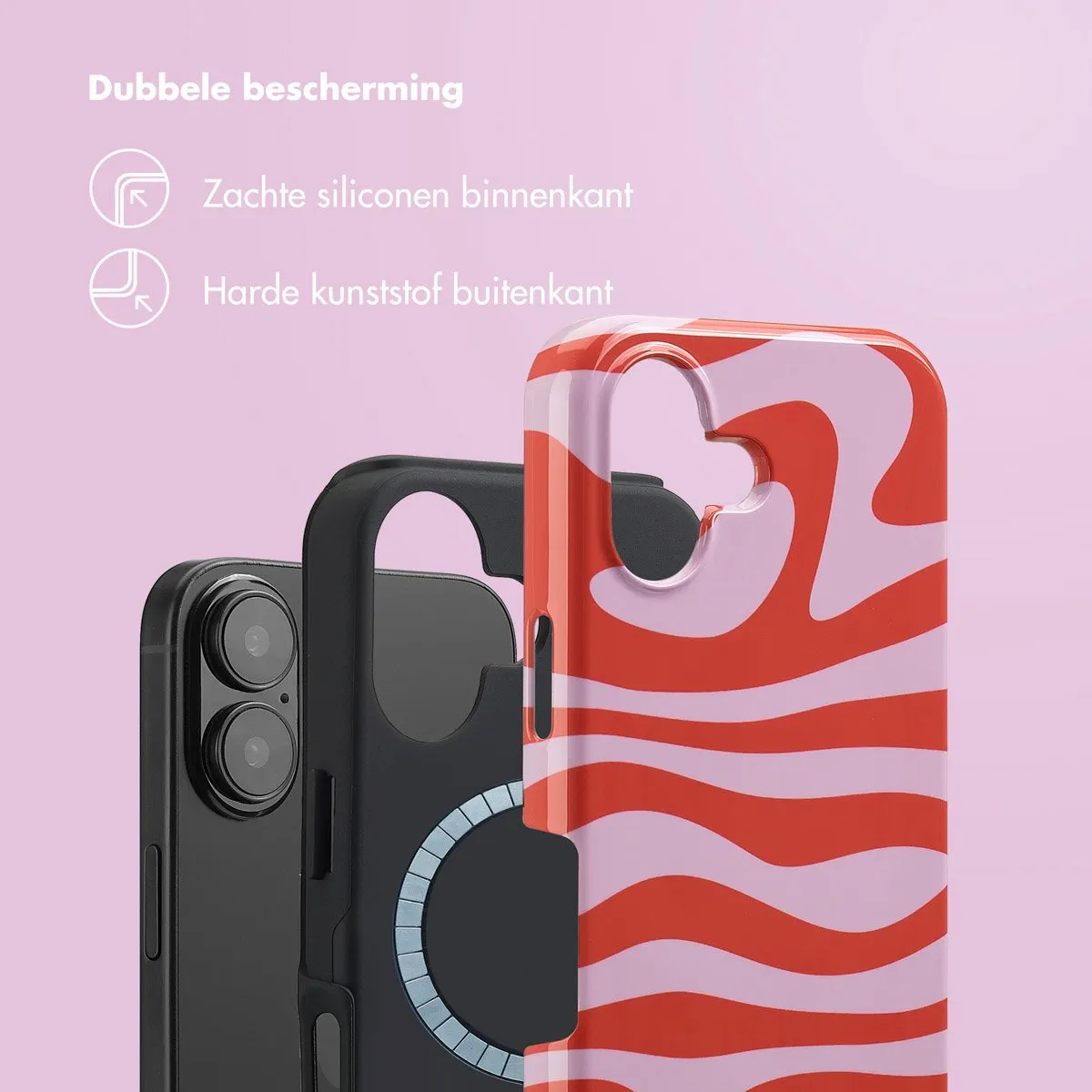 Selencia Hoesje iPhone 16 Dream Swirl Pink - MagSafe