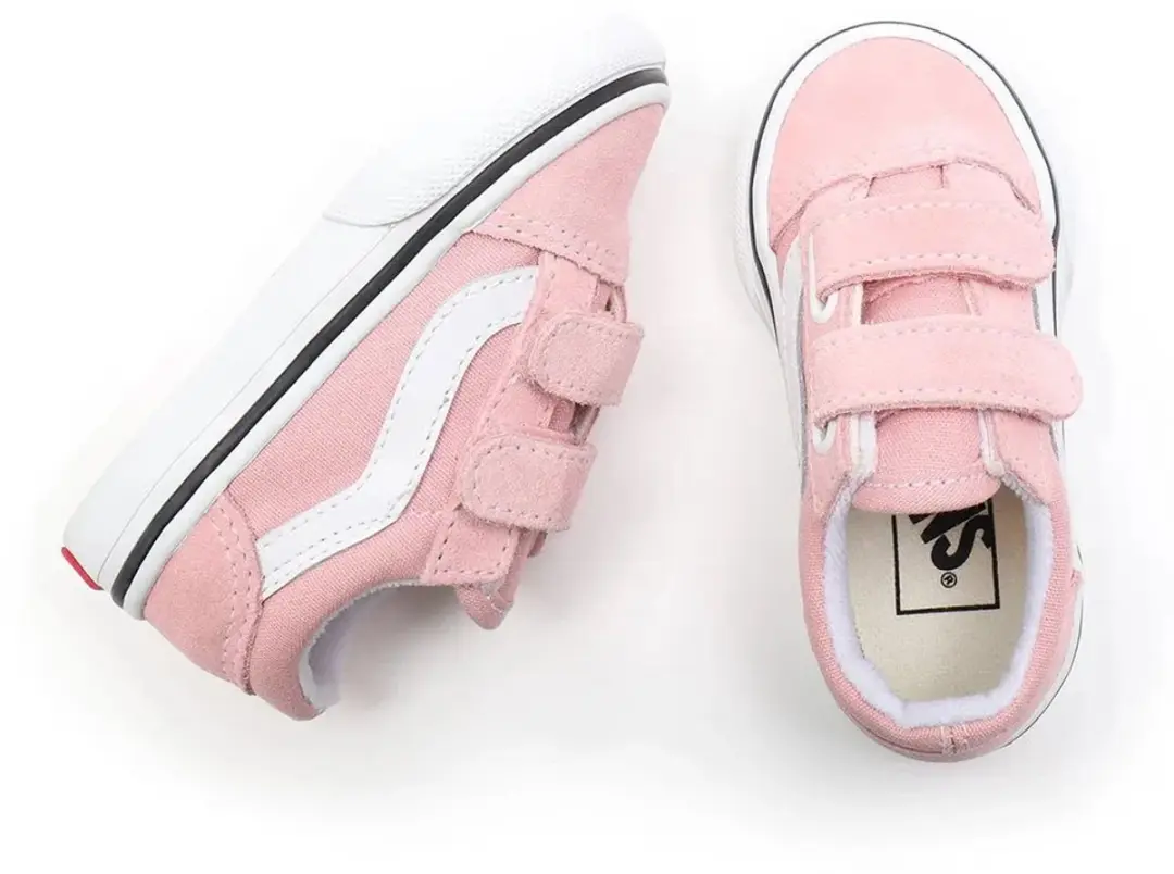 Vans Old Skool Junior Sneakers - Lichtroze/Wit - Maat 25 - afbeelding 5 van 6
