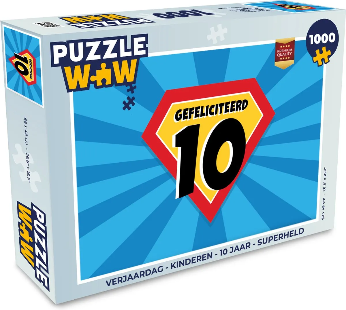 PuzzleWow Superheld Verjaardag Legpuzzel 1000 Stuks