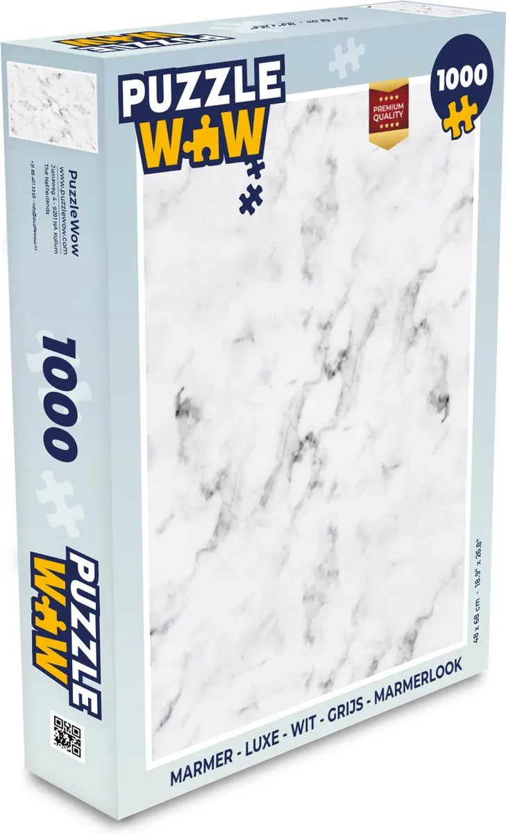 PuzzleWow Marmerlook Legpuzzel 1000 Stukken