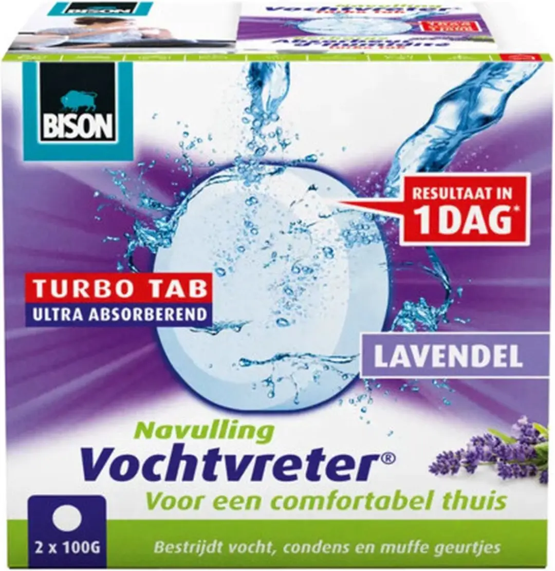 Bison Vochtvreter Navultablet 2x100g Lavendel