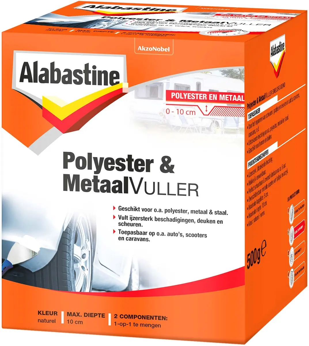 Alabastine Polyester & Metaal Vuller 500g