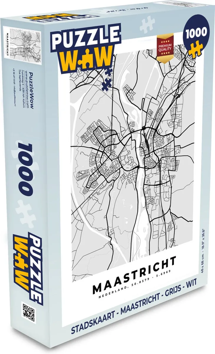PuzzleWow Maastricht Legpuzzel 1000 Stuks - Multicolor