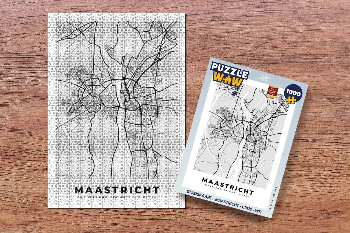 PuzzleWow Maastricht Legpuzzel 1000 Stuks - Multicolor