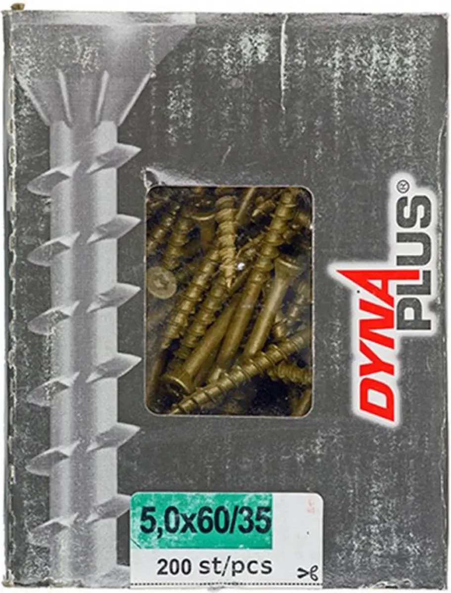 Dynaplus Xtreme Vlonderschroeven Torx 25 5x60mm - 200 Stuks - AR-Coating - Brons