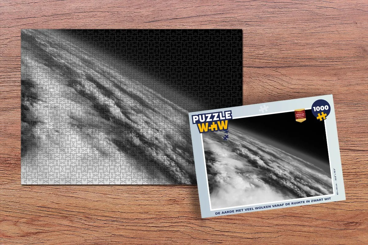 PuzzleWow Aarde Wolken Planeten Legpuzzel 1000 Stuks - Multicolor