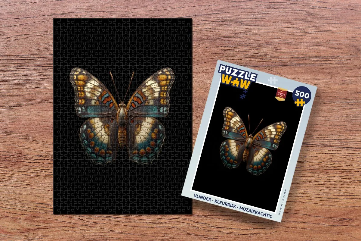 PuzzleWow Vlinder Mozaïek Legpuzzel 500 Stuks