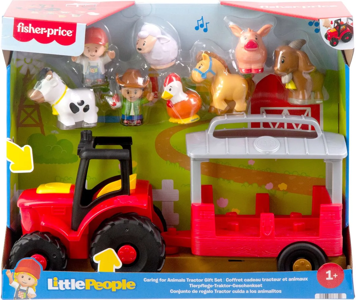 Fisher-Price Little People Dierenverzorgingsboerderij Tractor - Multicolor