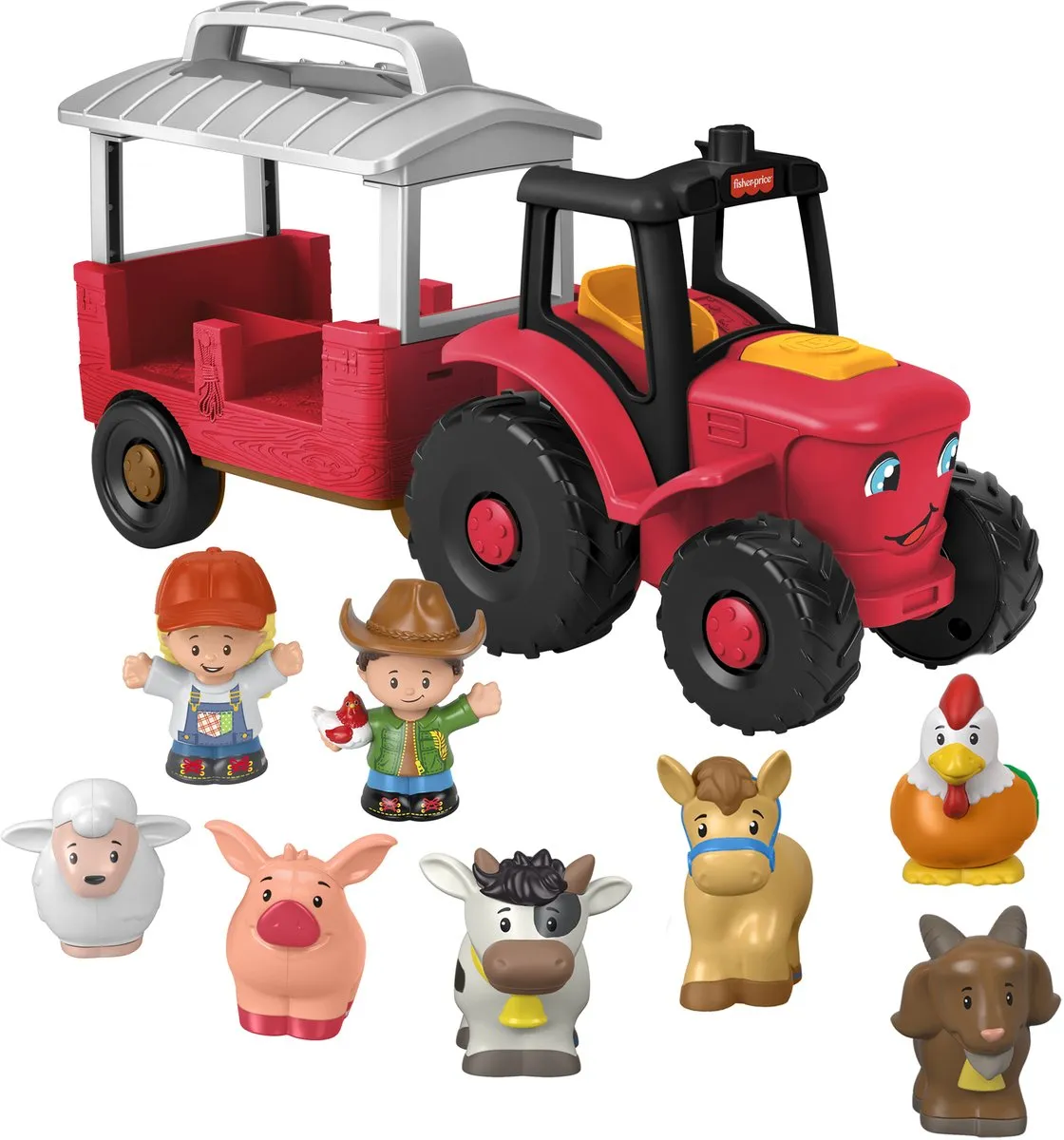 Fisher-Price Little People Dierenverzorgingsboerderij Tractor - Multicolor