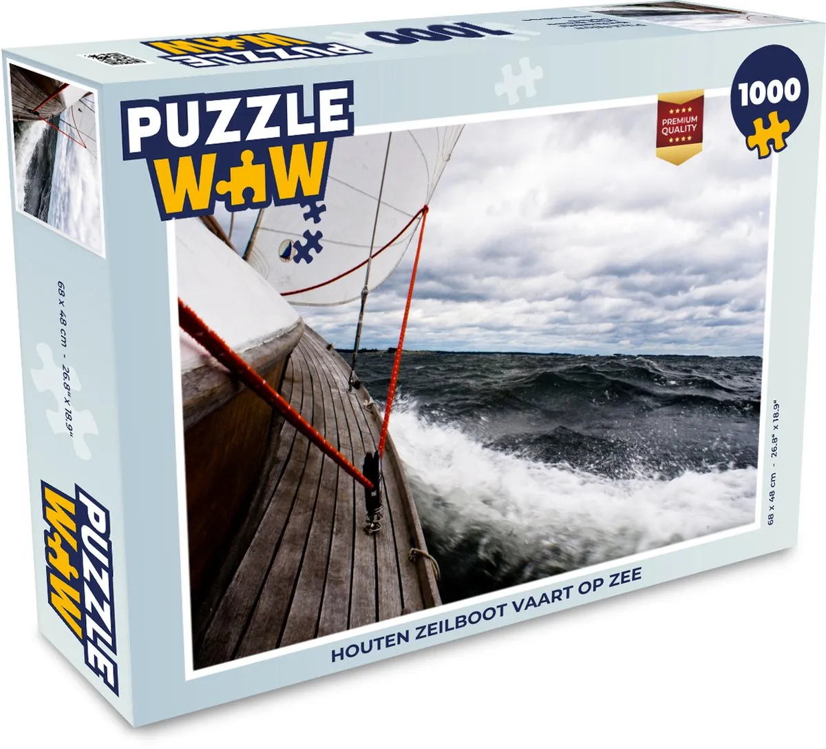PuzzleWow Zeilboot Legpuzzel 1000 Stuks - Multicolor
