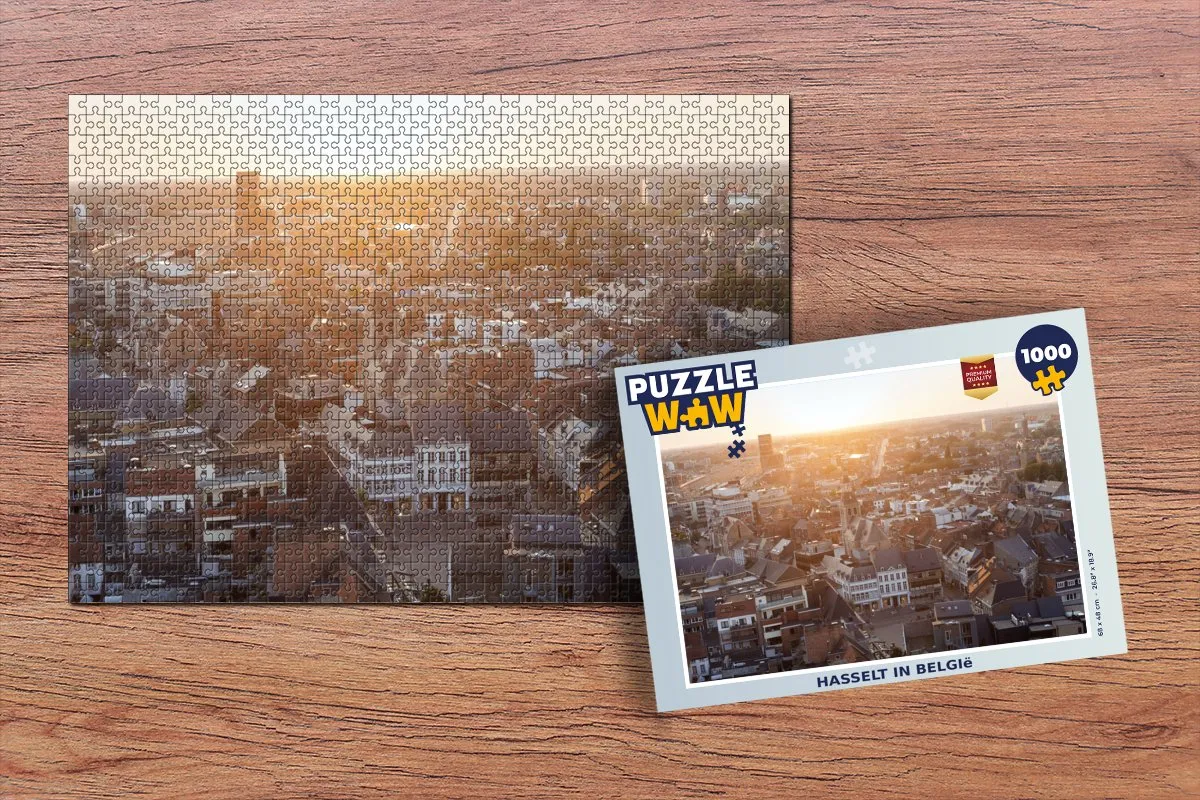 PuzzleWow Legpuzzel Hasselt 1000 Stuks - Multicolor