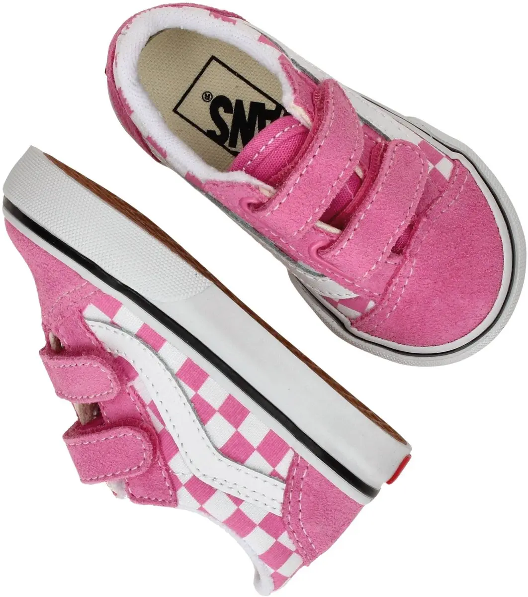 Vans Old Skool V Junior Sneakers - 21 - Roze/Wit
