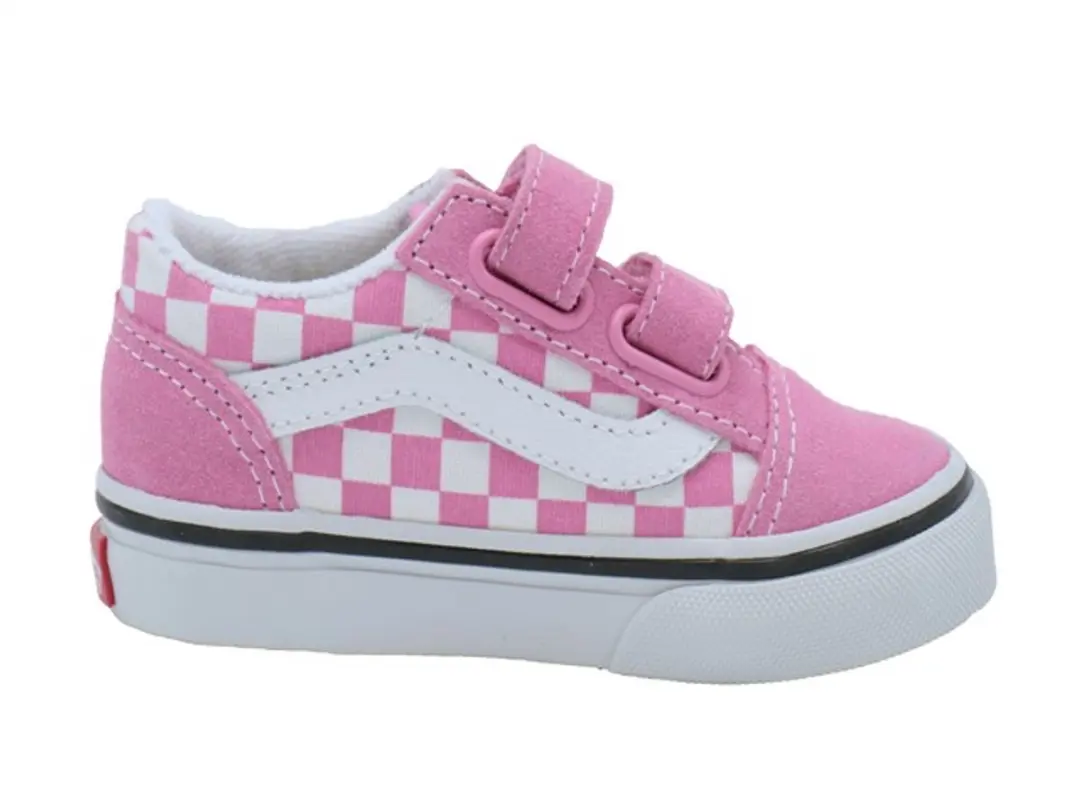Vans Old Skool V Junior Sneakers - 21 - Roze/Wit