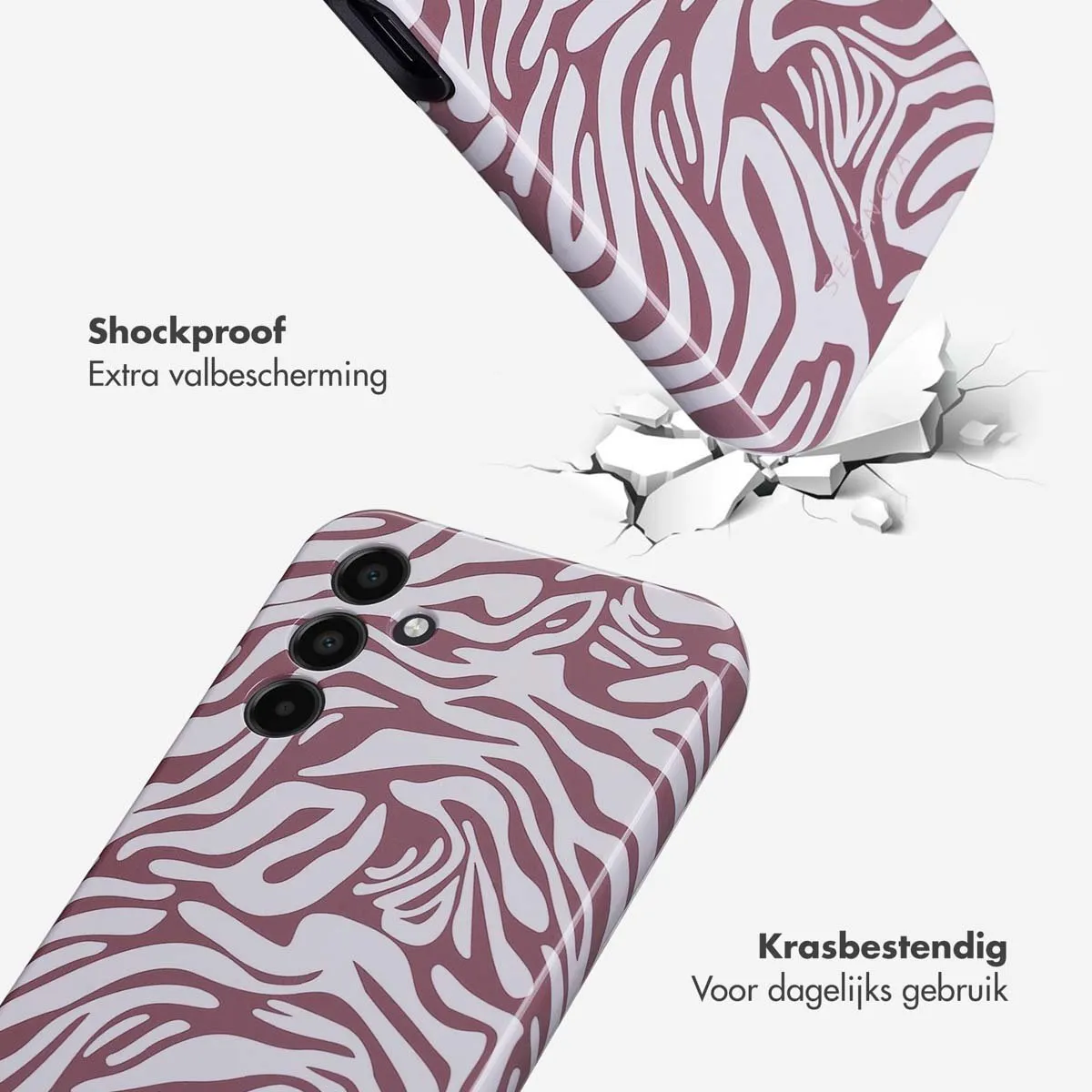 Selencia Hoesje Samsung Galaxy A15 - Trippy Swirl Dark Rose