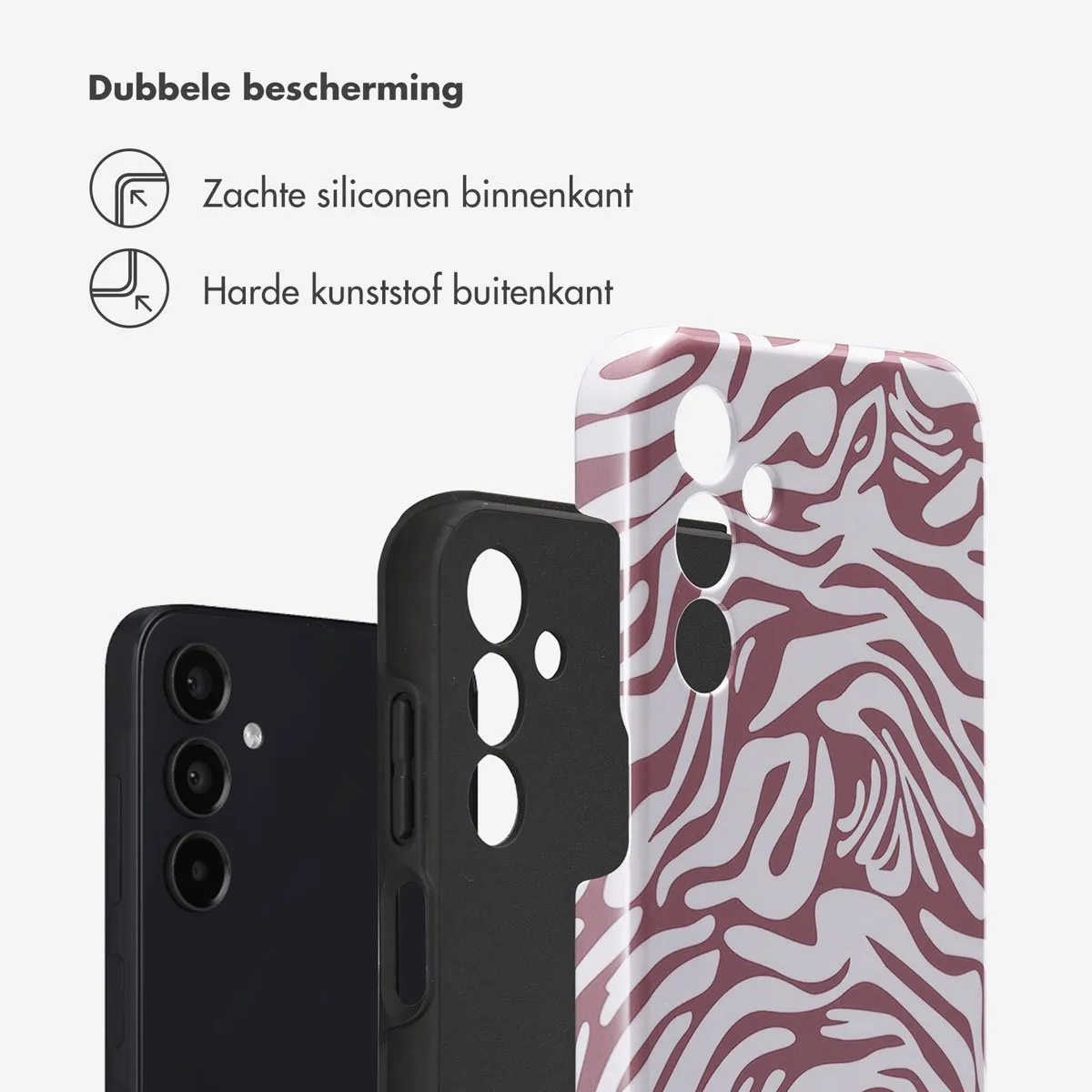 Selencia Hoesje Samsung Galaxy A15 - Trippy Swirl Dark Rose