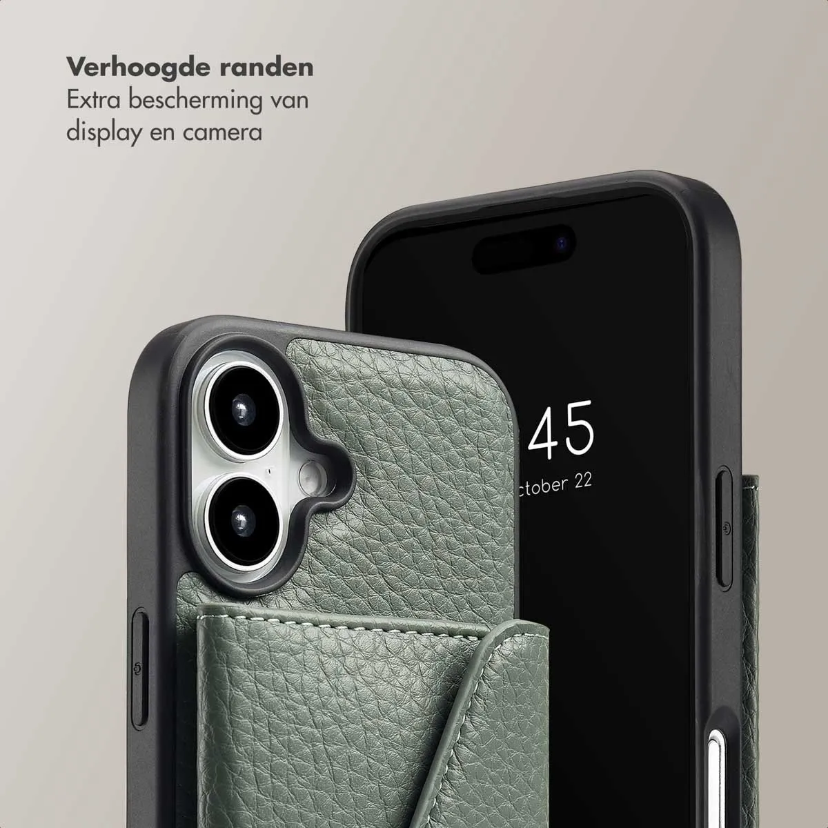 Selencia Koordhoes iPhone 16 Sage Green - 3 Pasjes