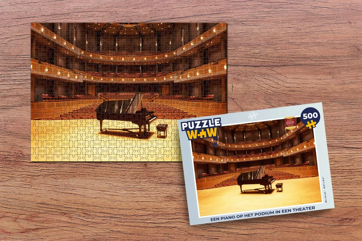 PuzzleWow Legpuzzel Een Piano Op Het Podium 500 Stuks - Multicolor