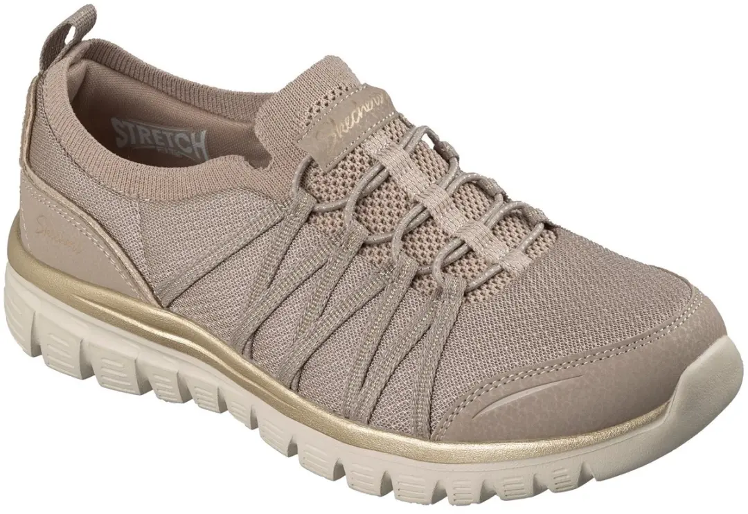 Skechers Graceful Purecrush Dames Sneakers - Beige