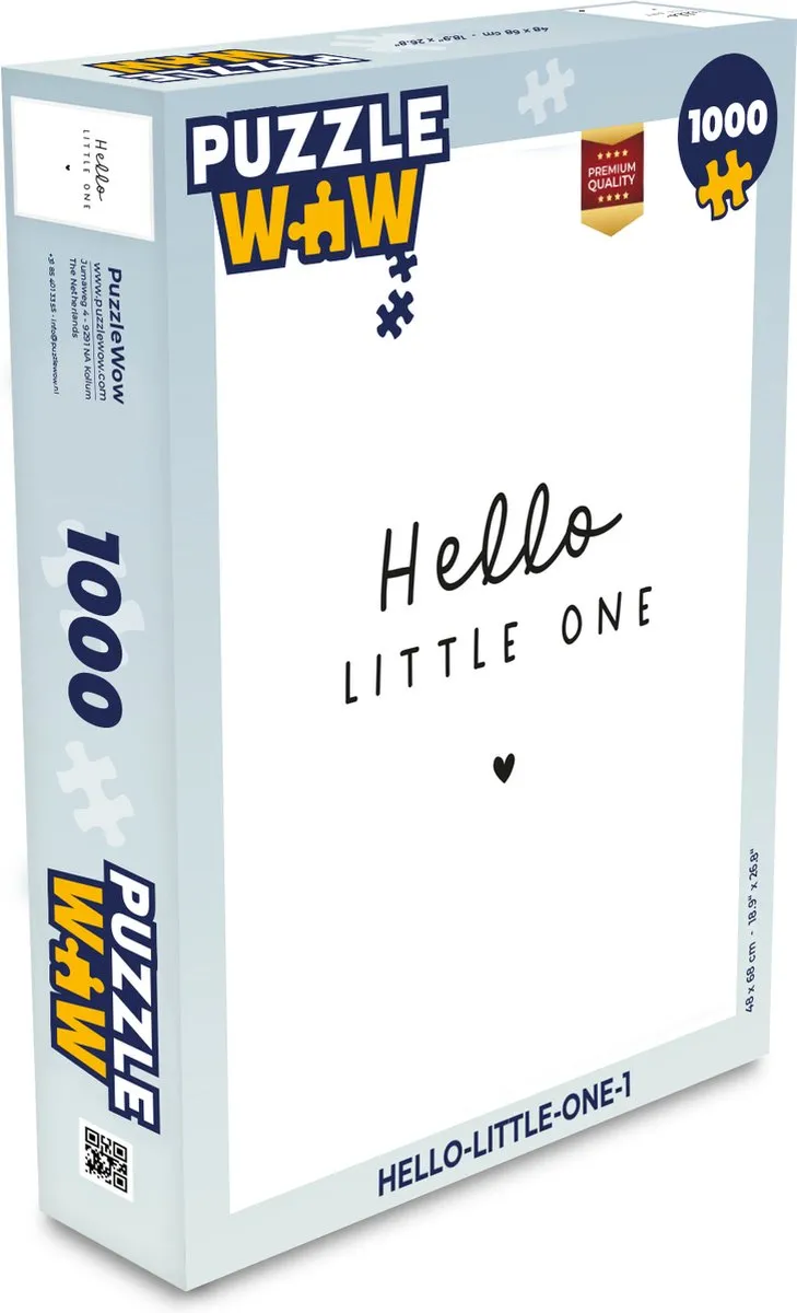 PuzzleWow Quotes Hello little one Legpuzzel 1000 Stuks